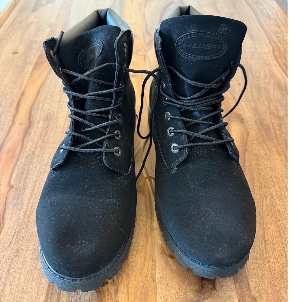 Lugz Convoy Mens Black Classic 6-Inch Work Boots MCNVWD-001 Size 13W